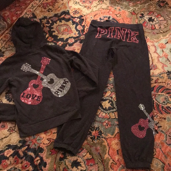 PINK Victoria's Secret Other - Victoria’s Secret PINK Bling 2pc Set Tracksuit XS